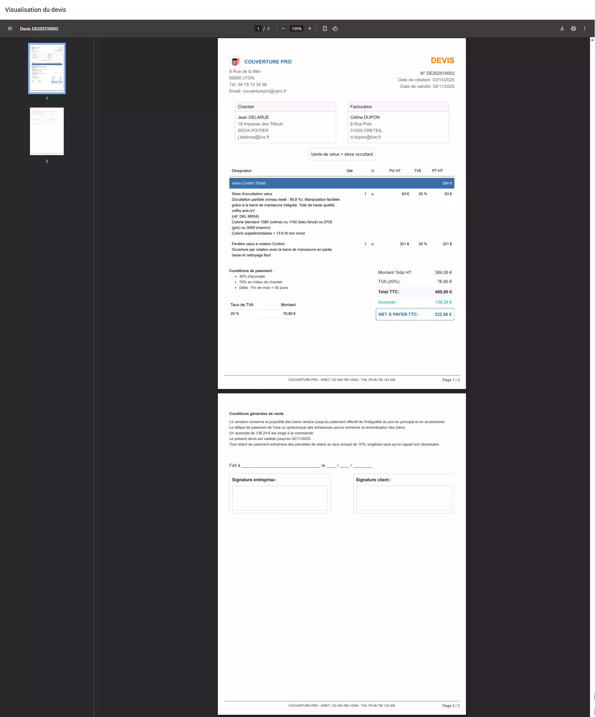 Devis pdf